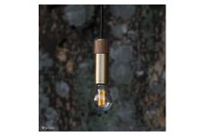 CTSH LIGHT. ペンダントライト CIRCLE＜Walnut×真鍮無垢 E17＞ 瑞浪市 / ジオニック 照明器具 ソケット 真鍮 木製 ゴールド [AZBQ043]