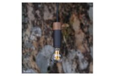 CTSH LIGHT. ペンダントライト CIRCLE＜Walnut×パーカーライジング E17＞ 瑞浪市 / ジオニック 照明器具 ソケット 鉄 木製 ブラック [AZBQ067]