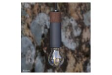 CTSH LIGHT. ペンダントライト CIRCLE＜Walnut×パーカーライジング E26＞ 瑞浪市 / ジオニック 照明器具 ソケット 鉄 木製 ブラック [AZBQ068]