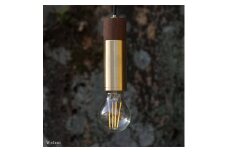 CTSH LIGHT. ペンダントライト CIRCLE＜Walnut×真鍮無垢 E26＞ 瑞浪市 / ジオニック 照明器具 ソケット 真鍮 木製 ゴールド [AZBQ044]