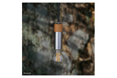 CTSH LIGHT. ペンダントライト CIRCLE＜Keyaki×クロム加工 E17＞ 瑞浪市 / ジオニック 照明器具 ソケット 鉄 木製 シルバー [AZBQ051]