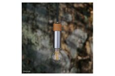 CTSH LIGHT. ペンダントライト CIRCLE＜Keyaki×クロム加工 E17＞ 瑞浪市 / ジオニック 照明器具 ソケット 鉄 木製 シルバー [AZBQ051]