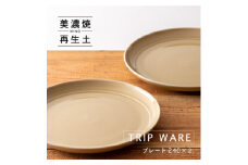 【美濃焼】 tripware プレート 240 2枚 アイボリー 瑞浪市 / 市原製陶 食器 皿 グッドデザイン賞受賞 [AZAE021]