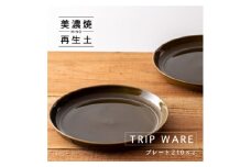 【美濃焼】 tripware プレート 210 2枚 緑釉 瑞浪市 / 市原製陶 食器 皿 グッドデザイン賞受賞 [AZAE015]