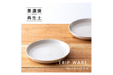 【美濃焼】 tripware プレート 210 2枚 白釉 瑞浪市 / 市原製陶 食器 皿 グッドデザイン賞受賞 [AZAE014]