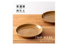 【美濃焼】 tripware プレート 175 2枚 キャラメル 瑞浪市 / 市原製陶 食器 皿 グッドデザイン賞受賞 [AZAE007]
