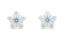 【美濃焼】 ききょう ピアス 水色 瑞浪市 / TILEmade タイル アクセサリー ハンドメイド [AZCD015]