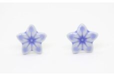 【美濃焼】 ききょう ピアス 青色 瑞浪市 / TILEmade タイル アクセサリー ハンドメイド [AZCD016]