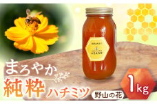 純粋ハチミツ 野山の花 1,000g×1 瑞浪市 / honey shop Bee farm asano 蜂蜜 はちみつ [AZBT006]