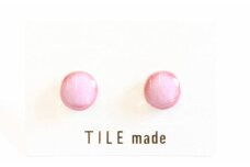 【美濃焼】 梅むら タイル ピアス 直径10mm 瑞浪市 / TILEmade タイル アクセサリー ハンドメイド [AZCD058]