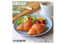 【美濃焼】 さざなみ 20丸皿 ブルーグレー 2枚セット 瑞浪市 / 小田陶器 JS企画 皿 お皿 プレート 食器 [AZAZ066]