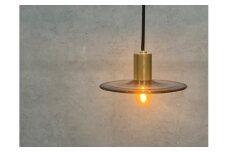 CTSH LIGHT. ペンダントライト＜三日月:ネイビーサークルE17＞ 瑞浪市 / ジオニック 照明器具 ソケット 真鍮 ガラス シェード [AZBQ114]