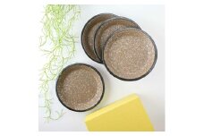 【美濃焼】 チグ 15cm 小皿 茶 箱入り 4枚セット 78193495 瑞浪市 / やまに 取り皿 食器 プレート [AZCR021]