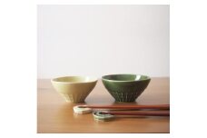 【美濃焼】 miyama. ごはん茶碗 M・L はしおき付 グリーン 瑞浪市 / ミヤマプランニング 食器 茶碗 箸置き [AZCM069]