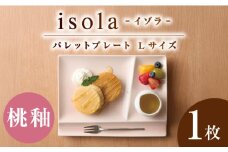 【美濃焼】 グッドデザイン賞受賞 miyama. 箸置き付仕切り皿 isola(イゾラ) パレットプレートL 桃釉 1枚 瑞浪市 / ミヤマプランニング 食器 プレート 仕切り皿 [AZCM007]