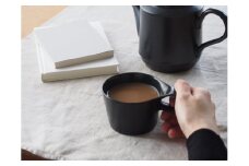 【美濃焼】 重ねて収納 miyama. スタッキング ミニマグカップ 150ml 黒マット 1個 瑞浪市 / ミヤマプランニング マグカップ コーヒーカップ [AZCM030]