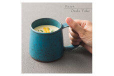 【美濃焼】 恩田陽子 カフェオレマグカップ 380ml グリーン 瑞浪市 / JS企画 ティーカップ マグカップ マグ コップ おしゃれ [AZAZ042]