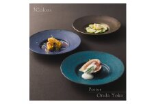 【美濃焼】 恩田陽子 リムプレート 皿 S 3色各1点 計3点セット グリーン ゴールド パープル 瑞浪市 / JS企画 食器 プレート おしゃれ セット [AZAZ034]