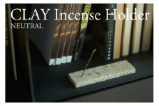 インセンスホルダー Clay Incense Holder (NEUTRAL) 瑞浪市 / 織部製陶 お香立て 陶磁器 雑貨 [AZAO004]