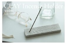 インセンスホルダー Clay Incense Holder (WHITE) 瑞浪市 / 織部製陶 お香立て 陶磁器 雑貨 [AZAO006]