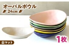 【美濃焼】 カレー皿 ＆ パスタ皿 24cm 1枚 白マット / 窯元ロングアイランド [AZCU069]