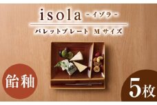 【美濃焼】 グッドデザイン賞受賞 miyama. 箸置き付仕切り皿 isola(イゾラ) パレットプレートM 飴釉 5枚 瑞浪市 / ミヤマプランニング [AZCM101]