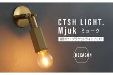 CTSH LIGHT. Mjuk ミューク ＜HEXAGON E17＞ 壁付け ブラケットライト 瑞浪市 / ジオニック 照明器具 ソケット 真鍮 ゴールド [AZBQ132]