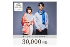 ＜MITSUBOSHI 1887＞オンラインストアクーポン(30,000円分)_クーポン 30000円分 ファッション アパレル ウール シルク 最上級 メリノウール Tシャツ ストール 天然繊維 サステナブル 三星毛糸 ギフト プレゼント 岐阜県 羽島市【1304681】