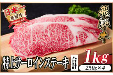 レビューキャンペーン実施中!飛騨牛　特上　サーロイン　ステーキ　1kg【1487346】