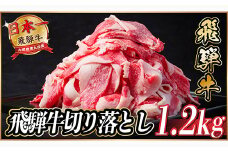 飛騨牛　切り落とし　約1.2kg(約400g×3)＜冷蔵便＞A4～A5等級 黒毛和牛 小分け【1534704】