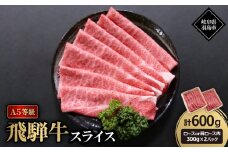 A5等級飛騨牛:スライス600g　ロース又は肩ロース肉【1539436】