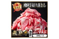 飛騨牛 切り落とし 約2.4kg(約400g×6パック)＜冷蔵便＞A4～A5等級 黒毛和牛 小分け【1544086】