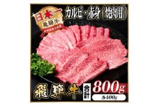 レビューキャンペーン実施中!飛騨牛　厳選カルビ・赤身(焼肉・BBQ用)800g　A4～A5　小分け【1543763】