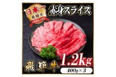 レビューキャンペーン実施中!飛騨牛　厳選赤身スライス　1.2kg A4～A5等級　黒毛和牛 小分け【1543809】