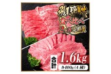 レビューキャンペーン実施中!飛騨牛霜降り・赤身食べ比べセット　2ヶ月定期便　計1.6kg　A4～A5【4057710】