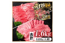 レビューキャンペーン実施中!飛騨牛霜降り・赤身食べ比べセット　2ヶ月定期便　計1.6kg　A4～A5【4057710】