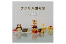 季節のアクリル積み木　収納ケース付～11月～【1570395】