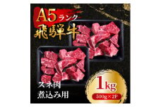 飛騨牛5等級 スネ肉煮込み用1kg(500g×2P)　FTA282【1578295】