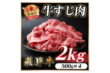 飛騨牛 牛すじ肉 約2kg(約500g×4) 訳あり＜冷蔵便＞A4～A5等級【1634537】
