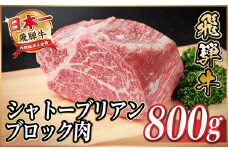 飛騨牛 シャトーブリアンブロック 約800g ＜冷蔵便＞A4～A5等級 黒毛和牛 ステーキなどに【1640239】