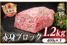 飛騨牛 赤身ブロック 約1.2kg＜冷蔵便＞(タレ付き)A4～A5等級 黒毛和牛 訳あり【1643833】
