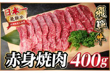 飛騨牛 赤身(焼肉・BBQ用) 約400g＜冷蔵便＞A4～A5等級 黒毛和牛【1646132】