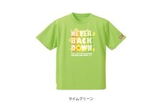 JTTA公認　卓球ユニフォーム＜男女兼用(ドライ):Sサイズ＞ネバーバックダウンB　ライム【1657969】