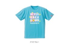 JTTA公認　卓球ユニフォーム＜男女兼用(ドライ):160サイズ＞ネバーバックダウンB　アクアブルー【1658103】