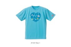 JTTA公認　卓球ユニフォーム＜男女兼用(ドライ):140サイズ＞ネバーバックダウンA　アクアブルー【1658675】