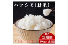 ＜発送月固定定期便＞生産者応援!岐阜県産ハツシモ精米10kg＜1・3月発送＞＜隔月定期便＞全2回【4073154】