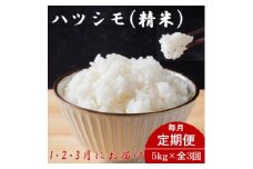 ＜発送月固定定期便＞生産者応援!岐阜県産ハツシモ(精米)5kg＜1・2・3月発送＞全3回【4073730】
