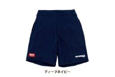 JTTA公認　卓球ユニフォーム＜男女兼用:Lサイズ＞スウェットゲームハーフパンツ　ディープネイビー【1667377】