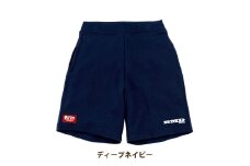 JTTA公認　卓球ユニフォーム＜男女兼用:XXL＞スウェットゲームハーフパンツ　ディープネイビー【1667391】