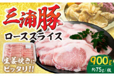 三浦豚 豚肉 ロース900ｇ（生姜焼き用）/ ブランド豚 国産 ポーク 生姜焼き 恵那市 / あづま精肉店 [AUDL003]